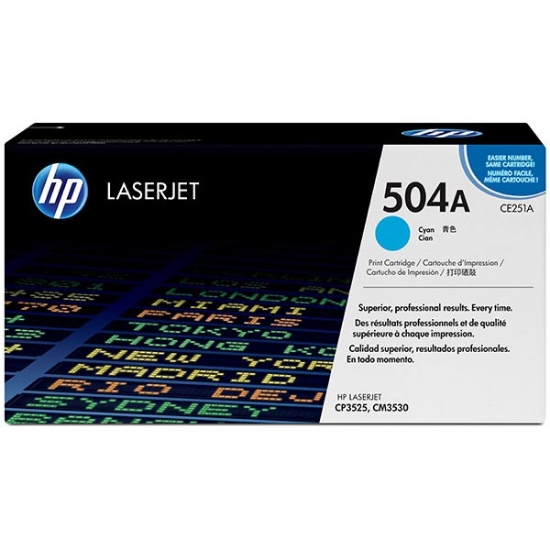 Picture of HP CE251A (HP 504A) Cyan Toner Cartridge (7000 Yield)