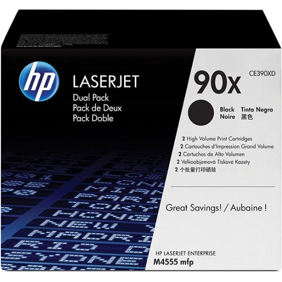 Picture of HP CE390XD (HP 90X) Black Smart Print Cartridge (Dual Pack) (2 x 24000)