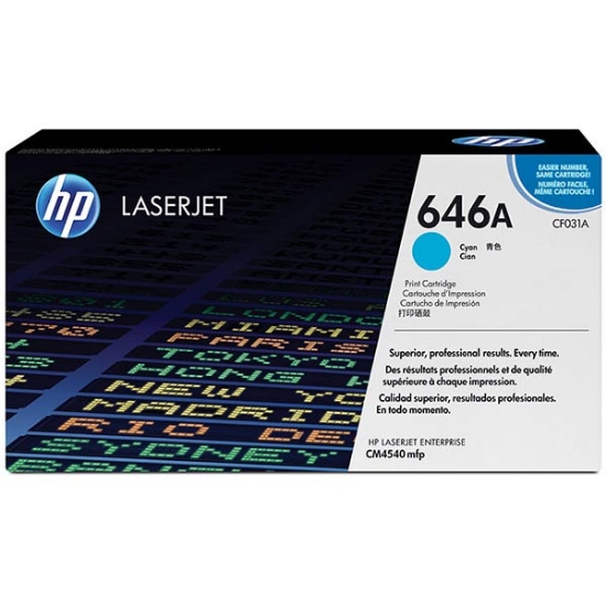 Picture of HP CF031A (HP 646A) Cyan Laser Toner Cartridge (12500 Yield)