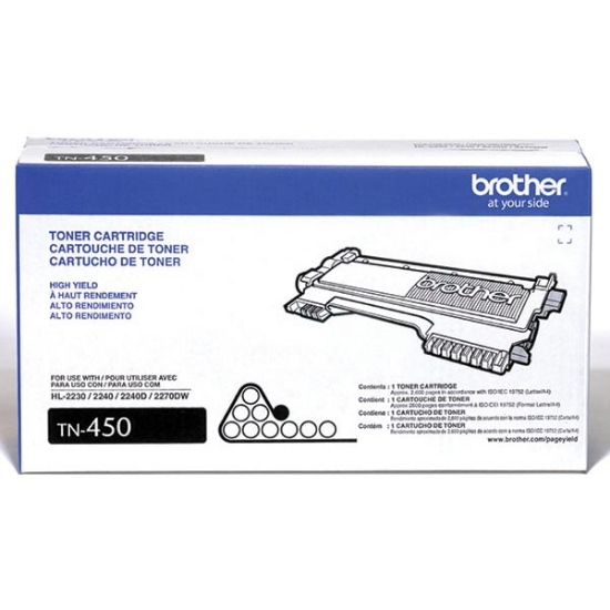 Picture of Brother TN-450 High Yield Black Toner Cartridge (2600 Yield)