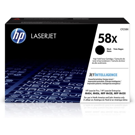 Picture of HP CF258X (HP 58X) High Yield Black Toner Cartridge (10000 Yield)