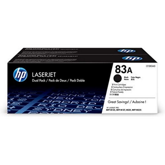 Picture of HP CF283AD (HP 83A) Black Toner Cartridges (2 pk) (2 x 1500)