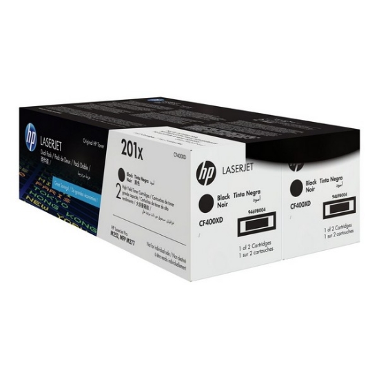 Picture of HP CF400XD (HP 201X) High Yield Black Toner Cartridge (2 pk) (2 x 2800)