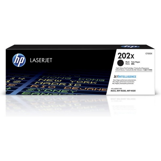 Picture of HP CF500X (HP 202X) High Yield Black Toner Cartridge (3200 Yield)